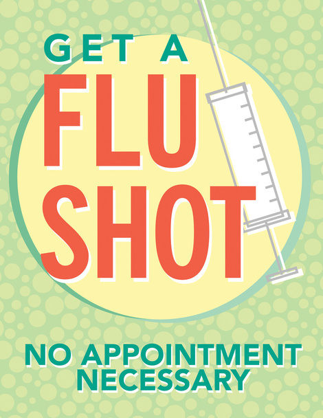 Плакат с гриппом
  - Вектор,изображение