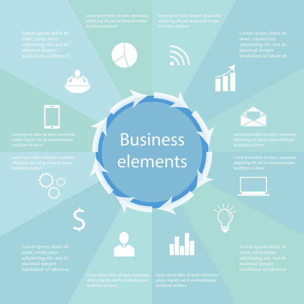 Infographic Business elements - Vector, imagen
