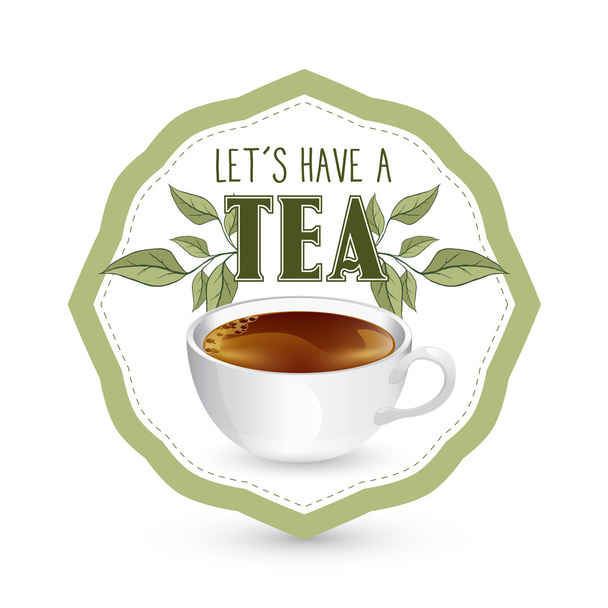 φλιτζάνι τσάι εικονογράφηση - Διάνυσμα, εικόνα