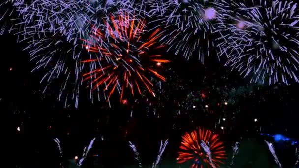 Feuerwerk buntes Finale - Filmmaterial, Video