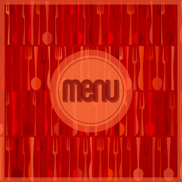Abstract red modern restaurant or cafe menu card - Vector, Image