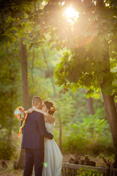 noiva e noivo em seu dia de casamento - Foto, Imagem