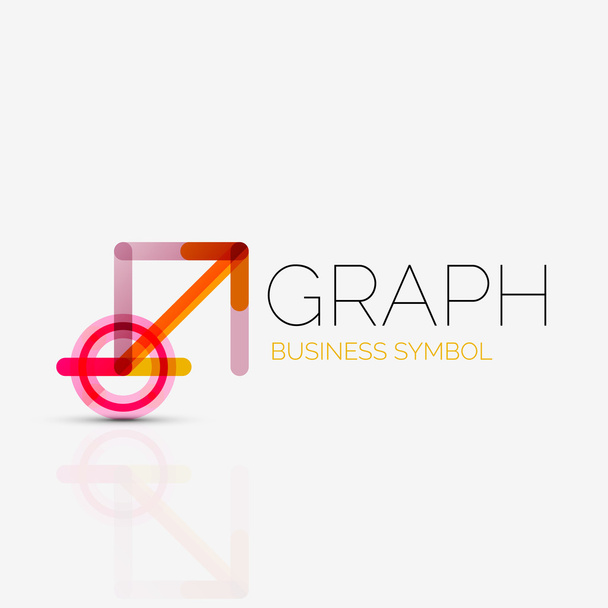 Λογότυπο αφηρημένη ιδέα, Γραμμικό γράφημα ή γραφική παράσταση επαγγελματική εικονίδιο. Πρότυπο σχεδίασης λογότυπο δημιουργική διάνυσμα - Διάνυσμα, εικόνα