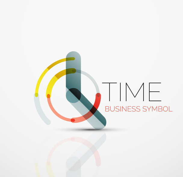 Idea de logotipo abstracto vectorial, concepto de tiempo o icono de negocio reloj. Plantilla de diseño del logotipo creativo
 - Vector, imagen