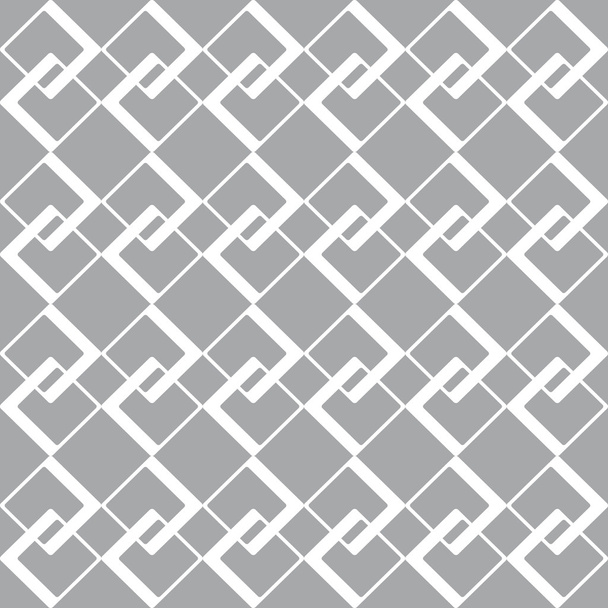 Geometrische patroon met witte ruit op grijze achtergrond - Vector, afbeelding