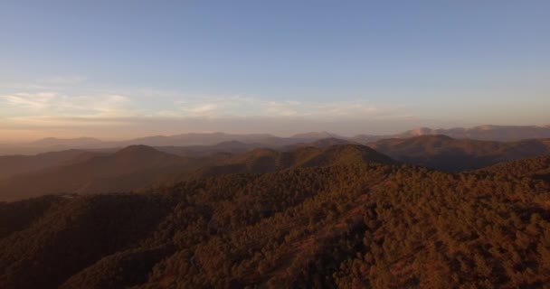 4K Aerial, Flying into sunset in Andalusia, Spain - Footage, Video