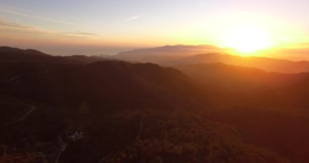 4k anteny, latający na zachód słońca w Andaluzja, Hiszpania - Materiał filmowy, wideo