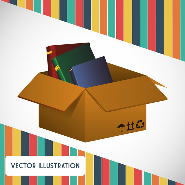 könyv-ikonra design - Vektor, kép