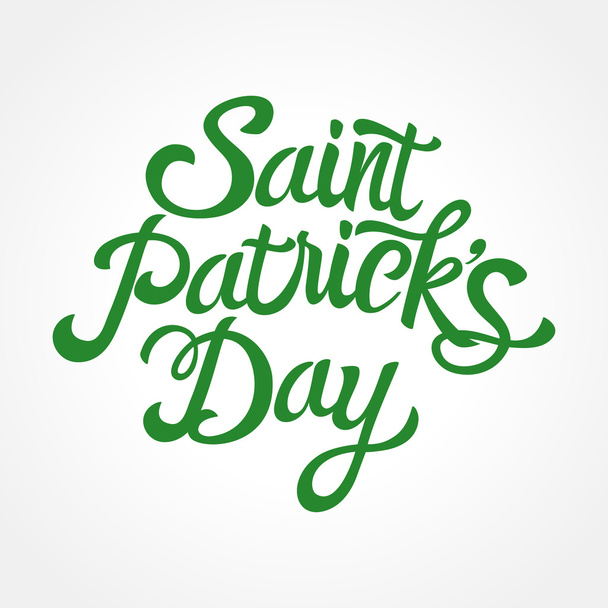 Tekst Saint Patrick's Day na białym tle - Wektor, obraz