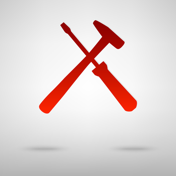 Icona rossa con ombra
 - Vettoriali, immagini