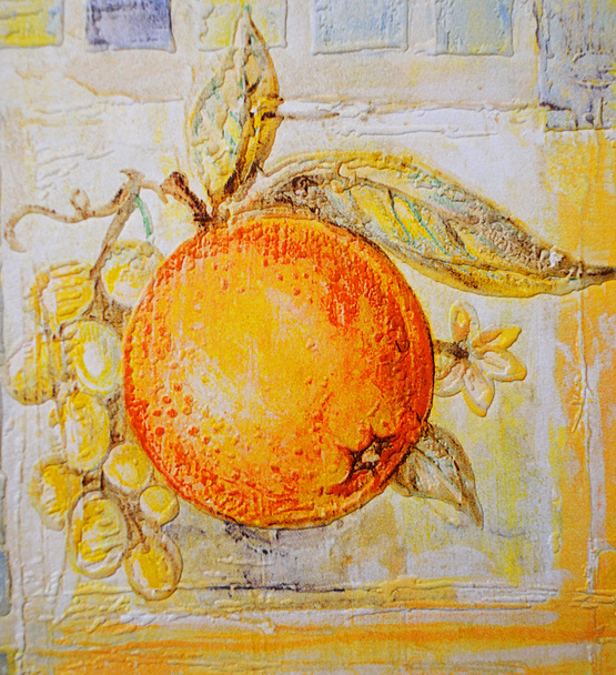 oranžový malba - Fotografie, Obrázek