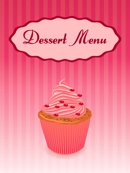Dessert menu - Vector, afbeelding