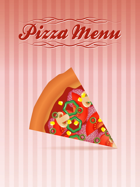 Pizza menu - Vector, afbeelding