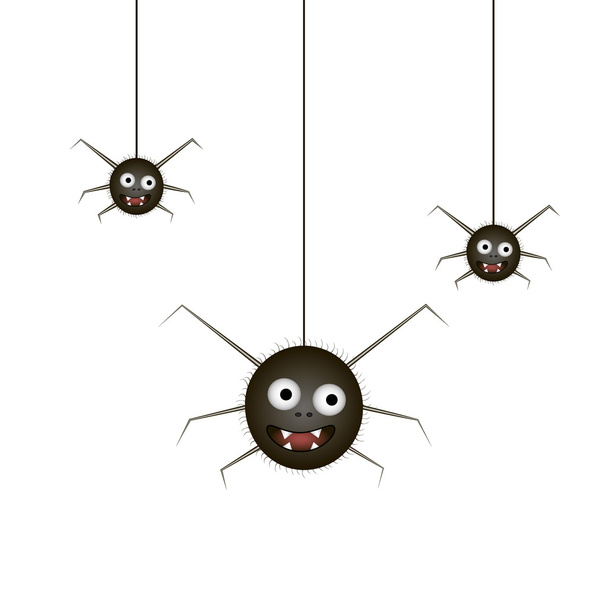 Смешная иллюстрация паука
 - Вектор,изображение