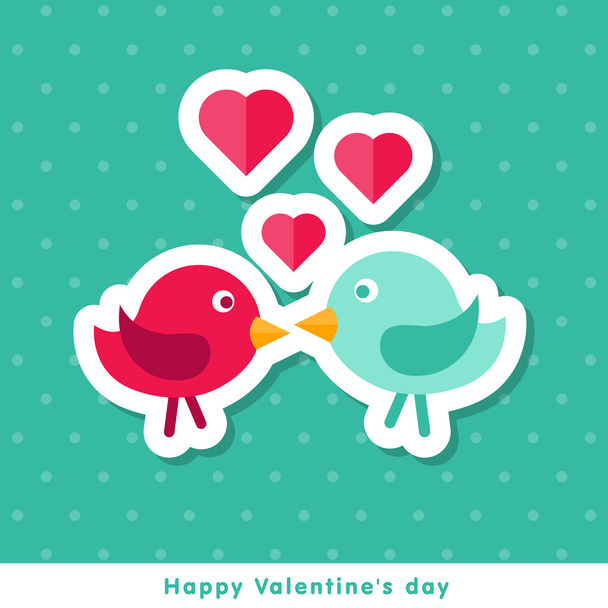 Valentine day icon in flat style - ベクター画像