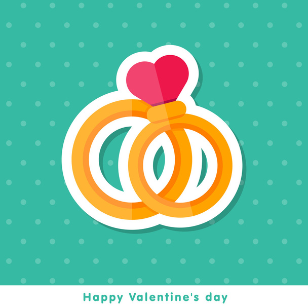 Valentine day icon in flat style - Vector, Image