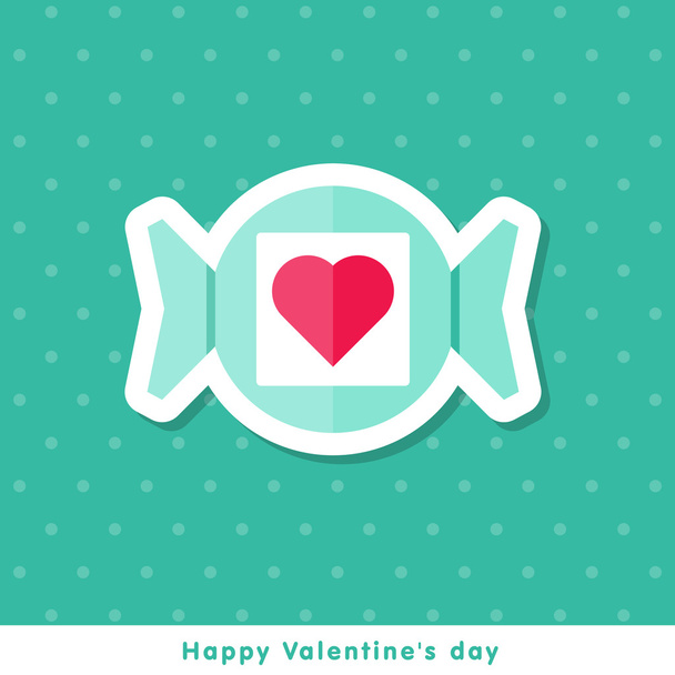 Valentine day icon in flat style - ベクター画像