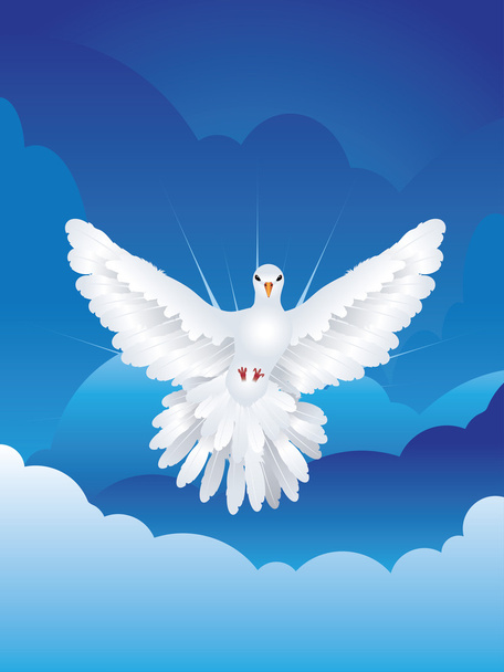 Dove in the Sky - Vector, Image