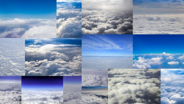 Kolekce záběry leteckého mraku. - Fotografie, Obrázek