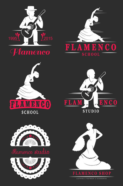 Conjunto Logotipos e Insignias Flamenco
 - Vector, imagen