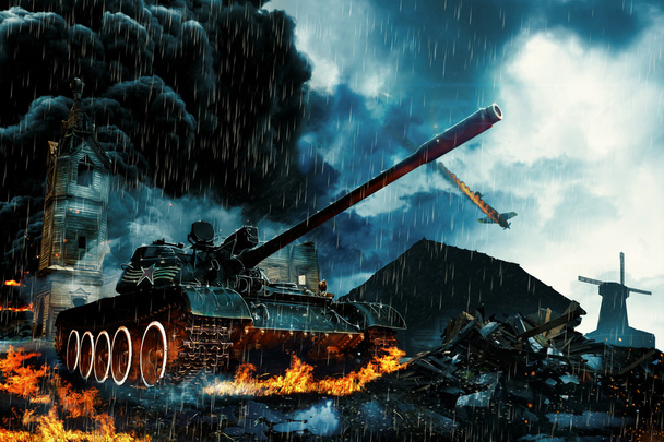 Panzer im Konfliktgebiet - Foto, Bild