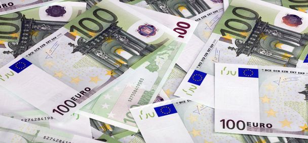europe euros banknote of hundreds - Foto, Imagen