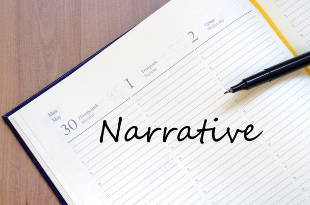 Narrative write on notebook - Photo, Image