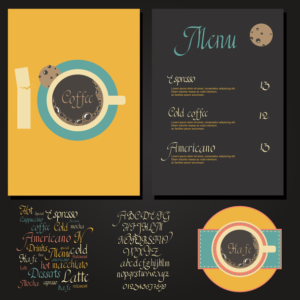 Kafe menu set - Vetor, Imagem
