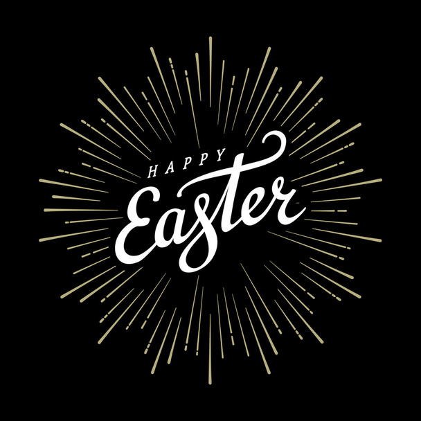 Easter lettering starburst - Wektor, obraz