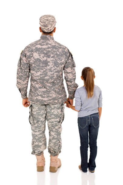 military man and daughter - Фото, изображение