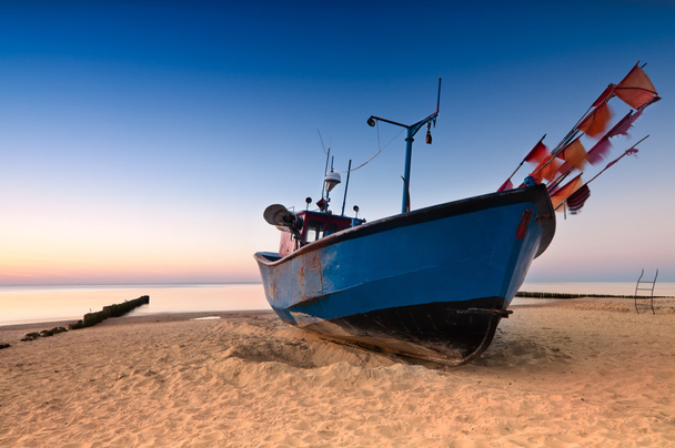 Old fishing boat on the Baltic Sea coast - Photo, Image
