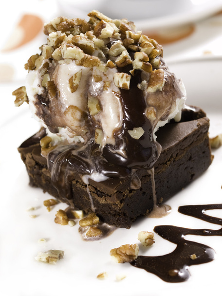Brownie-Schokolade mit Pekannüssen - Foto, Bild