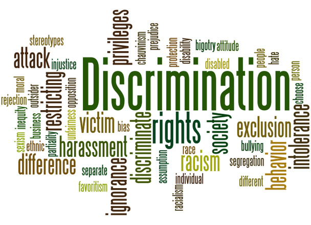 Discrimination, word cloud concept 3 - Photo, Image