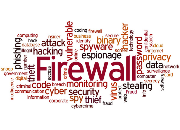 Firewall, concepto de nube de palabras
 - Foto, Imagen