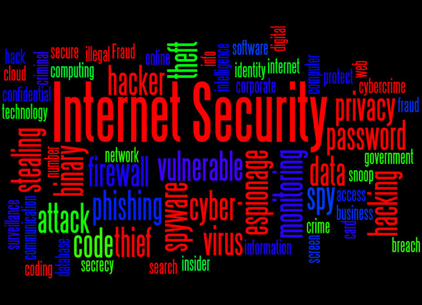 Internet Security, szó felhő koncepció 2 - Fotó, kép