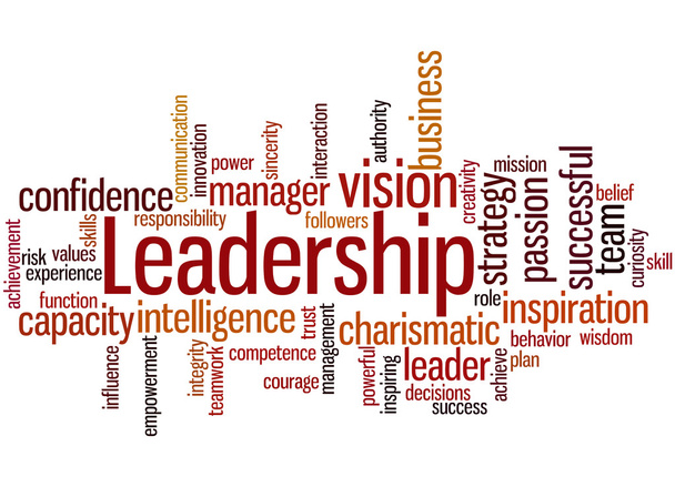 Leadership, word cloud concept 9 - Photo, Image