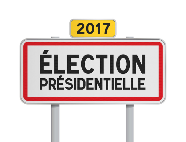 Francouzské roadsign 2017 prezidentské volby - Vektor, obrázek