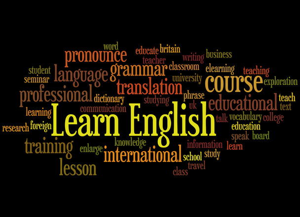 Learn English, word cloud concept 9 - Photo, Image
