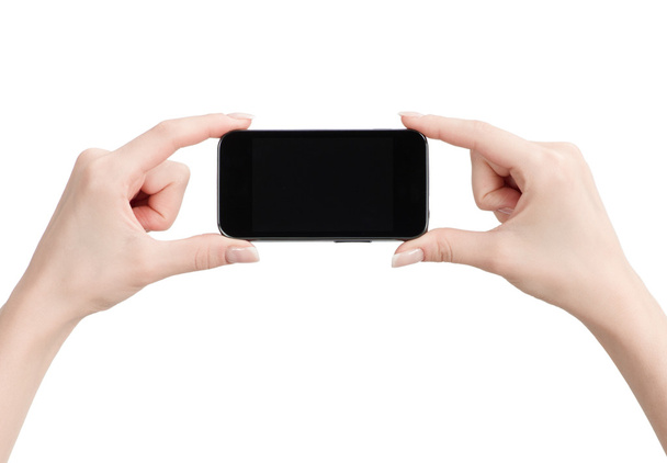 mobile phone in female hands - Фото, зображення