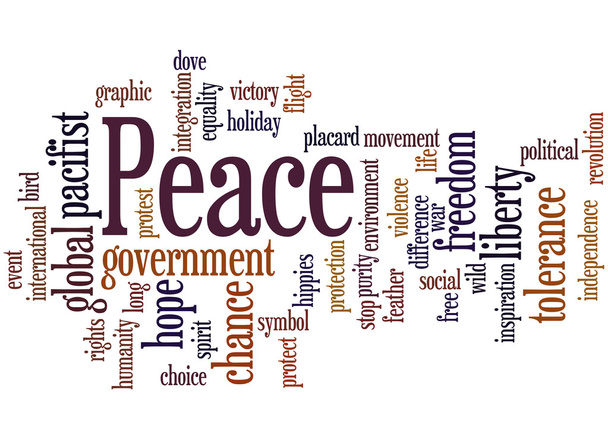 Paz, conceito de nuvem de palavras 8
 - Foto, Imagem