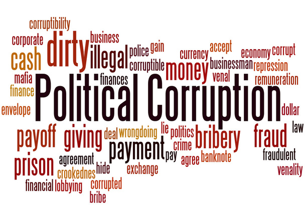 Πολιτική διαφθορά, λέξη έννοια σύννεφο 2 - Φωτογραφία, εικόνα