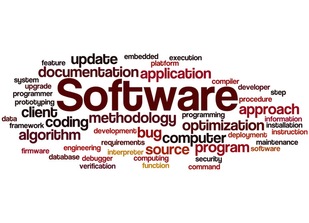 Software, word cloud concept 8 - Foto, afbeelding