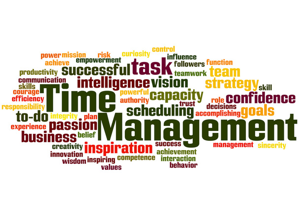 Zeitmanagement, Word Cloud Konzept 8 - Foto, Bild