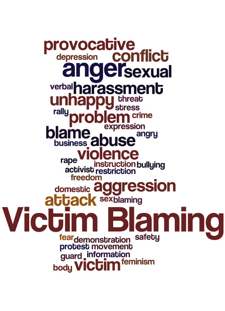 Victim Blaming, word cloud concept 2 - Photo, Image