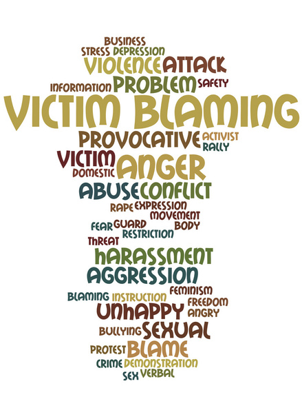 Victim Blaming, word cloud concept 4 - Photo, Image