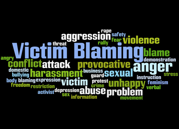 Victim Blaming, word cloud concept 6 - Photo, Image