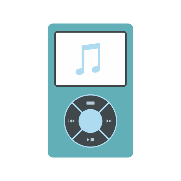 Media player flat icon - Vector, Image