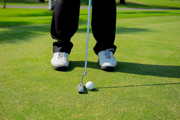 Golfer putting golf ball - Foto, immagini