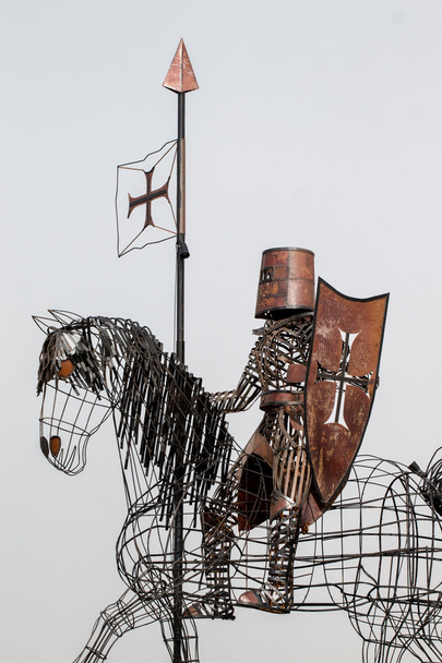 iron made statue of a medieval knight - Photo, Image