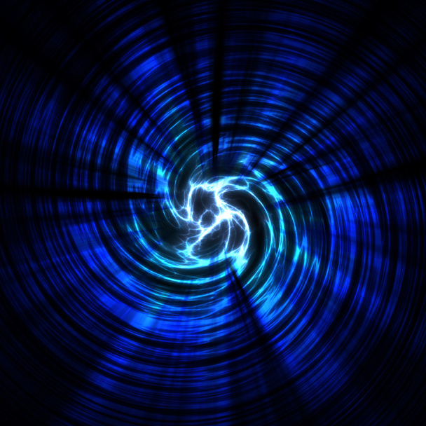 The virtual space concentric tunnel with energy generator. - Photo, Image